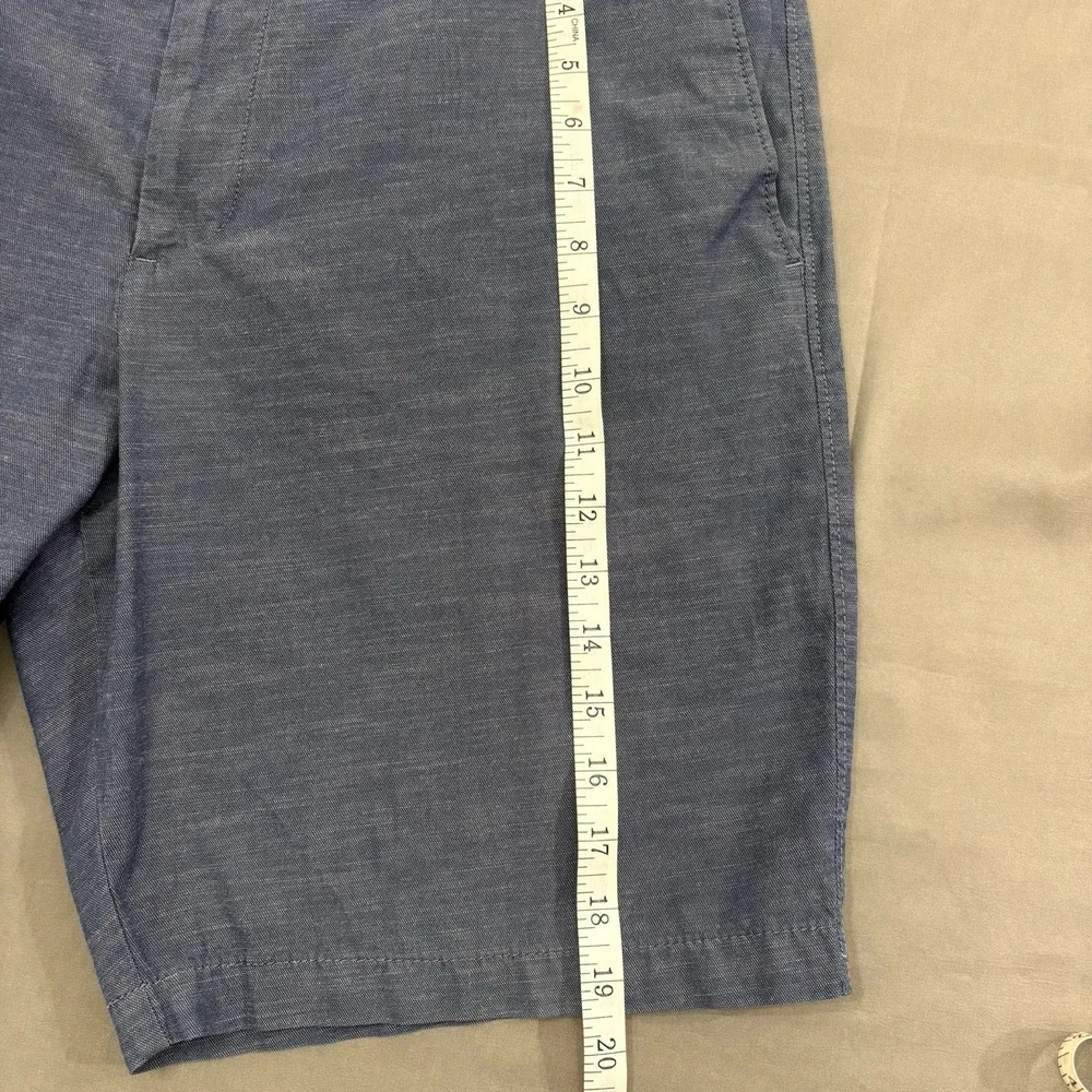 Banana Republic Aiden Short  Men's Chino Chambray Blue Heather Preppy Size 35